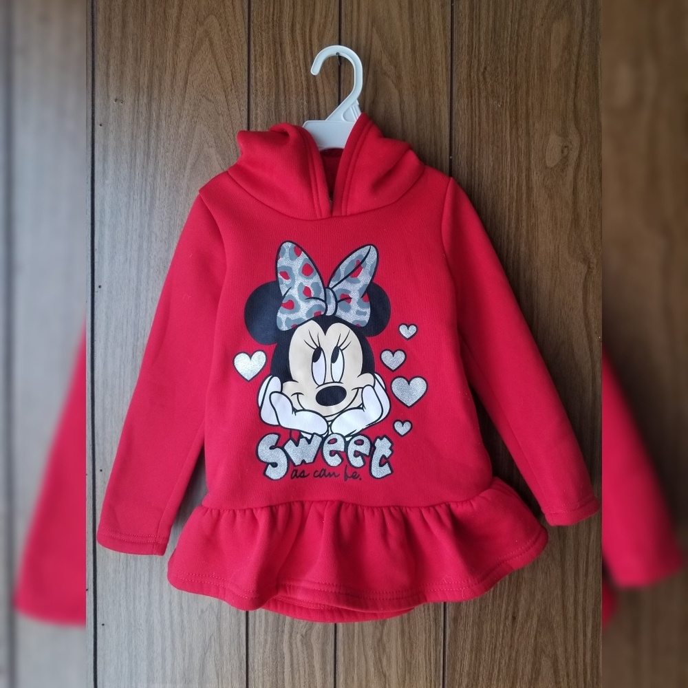 Girl's Disney Red Minnie Mouse Hoodie